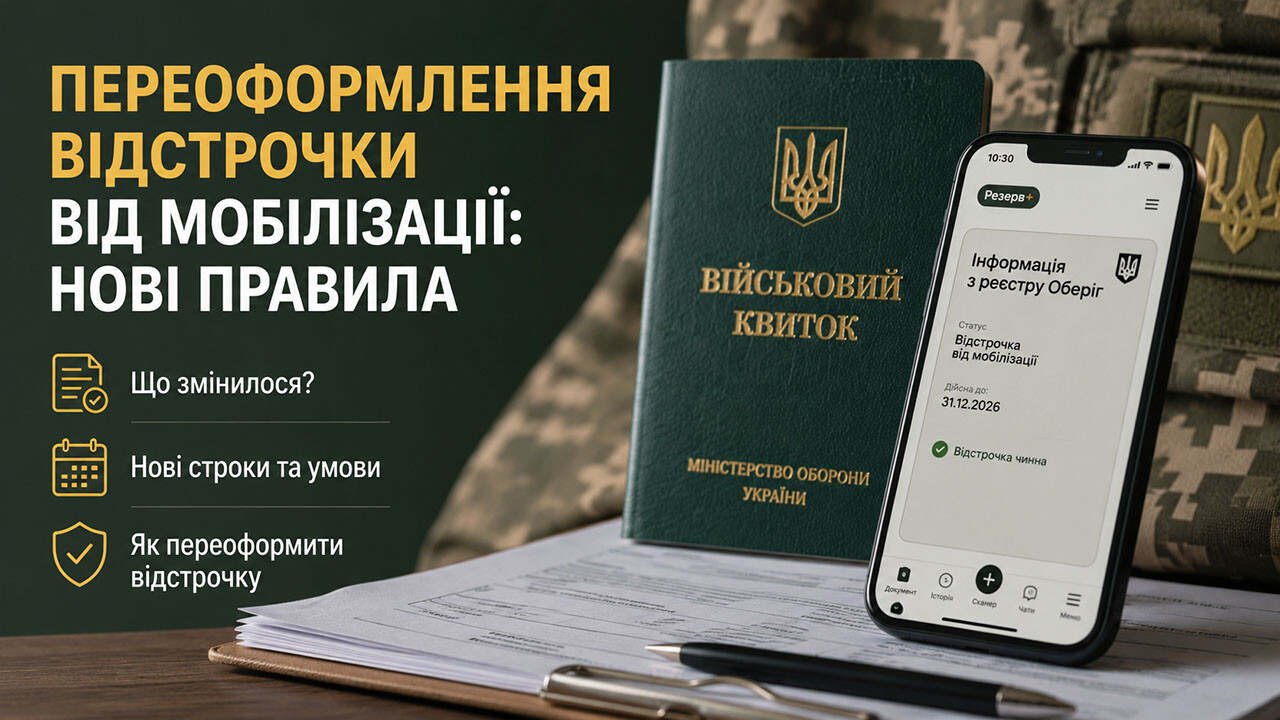 Переоформлення відстрочки від мобілізації: нові правила